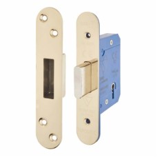 Hampstead BS3621 5 Lever Deadlock - 65mm Case - 44mm Backset - Radius - PVD Brass