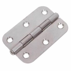 Loose Pin Radius Steel Butt Door Hinge - 75 x 50mm - Zinc Plated - Pair