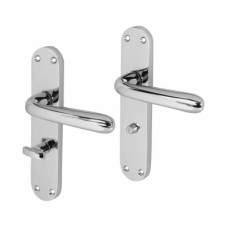 Exel Polished Chrome Bathroom Door Handle - Arezzo Range - 182 x 39mm