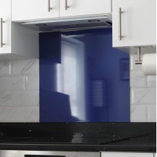 Exel Aluminium Kitchen Splashback - 600 x 750mm - Gloss Ultra Marine Blue
