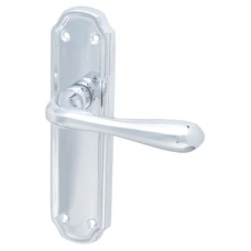 Hampstead Polished Chrome Latch Door Handle - Genoa Range - 168 x 45mm