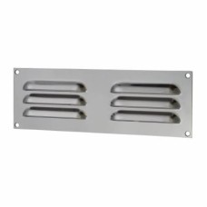 Exel Hooded Louvre Vent - 229 x 76mm - 2470mm² Free Air Flow - Satin Chrome
