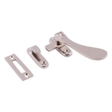 Exel Cast Victorian Mortice & Hook Plate Casement Window Fastener - Reversible - Polished Nickel