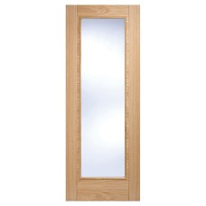 LPD Vancouver Pattern 10 1 Light Clear Glazed Pre-Finished Internal Door - 1981 x 686 x 35mm - Oak