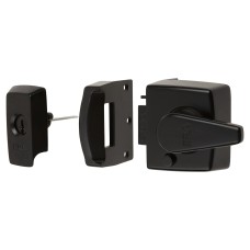 ERA BS8621:2007 Keyless Egress Nightlatch - 40mm Backset - Black Case/ Cylinder