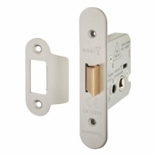 Hampstead Heavy Duty Flat Latch - 66mm Case - 44mm Backset - Radius - Satin Stainless Steel