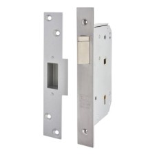 UNION 3R35X Detainer Escape Nightlatch - 80mm Case - 50mm Backset - Left Hand - Satin Chrome