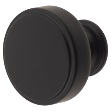 Crofts & Assinder Calgary Round Cabinet Knob - 35mm Diameter - Matt Black