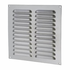 Exel Hooded Louvre Vent - 229 x 229mm - 9975mm² Free Air Flow - Satin Chrome