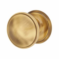 Heritage Brass by M Marcus Round Centre Door Knob - 81mm Rose Diameter - Antique Brass