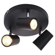 Forum Inlight Harvey 3 Light Circular Ceiling Spotlight - Matt Black