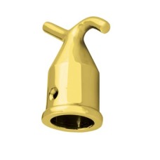 Window Opening Pole Hook - 72 x 35mm - Polished Brass