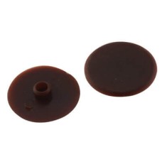 Plastic Cam Cap - 17mm Diameter - Brown - Pack of 50
