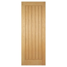 LPD Mexicano 5 Panel Unfinished Solid Internal Door - 2040 x 526 x 40mm - Oak