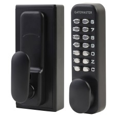 Gatemaster Surface Fixed Marine Grade One Side Push Button Gate Code Lock - Holdback - L/H - Black