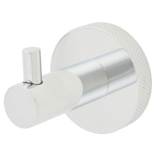 Hampstead Knurled Robe Hook - 57 x 30 x 60mm - Polished Stainless Steel 