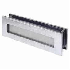 Olde Forge Telescopic Sleeved Letter Plate - 315 x 92mm - Door Thickness 42-72mm - Pewter