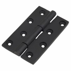 Olde Forge Cast Iron Butt Door Hinge - 100 x 65 x 4.5mm - Antique Black Iron - Pair