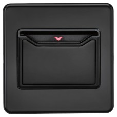 Knightsbridge 32A 1 Gang Screwless Flat Plate Key Card Switch - Matt Black