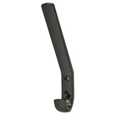 Hoppe AR617A Nylon Single Hat & Coat Hook Face Fix - 164 x 20 x 35mm - Ebony Black