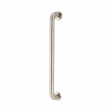Hampstead 32mm D-Bar Door Pull Handle on Rose - Bolt Fix - 650mm Centres - Satin Stainless Steel