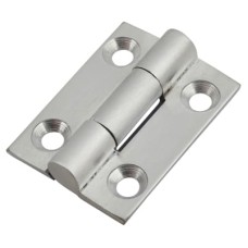Solid Drawn Butt Cabinet Hinge - 25 x 19 x 1.45mm - Satin Chrome - Pair
