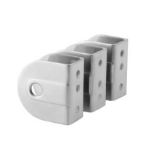 Toilet Cubicle Wall/Panel Bracket - 19-20mm Panels - 316 Stainless Steel - Pack of 3