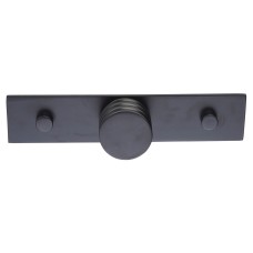 Frelan Hoxton Sturt Cabinet Knob on Fanshaw Backplate - 30mm Diameter - Matt Black