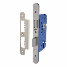 Hampstead DIN Euro Escape Sashlock - 85mm Case - 60mm Backset - Radius - Satin Stainless Steel
