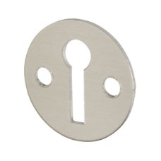 Exel Victorian Escutcheon - 31mm Diameter - Keyhole - Satin Aluminium