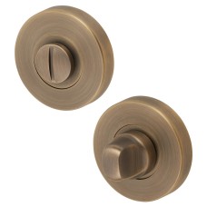 Jigtech Bathroom Turn & Release - 52mm Diameter - Matt Antique Brass