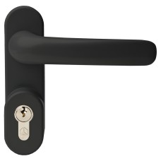 Strand PH361 Outside Access Device with Cylinder - Lever - Matt Black