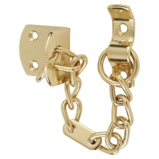 Exel Standard Door Chain - 150 x 35mm - Polished Brass 