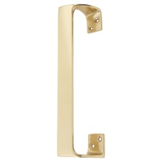 Exel Modern Offset Door Pull Handle - Screw Fix - 180mm Centres - Polished Brass