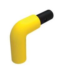 FibreRail Bend - Key Clamp System - Wall Mount Short End - Yellow