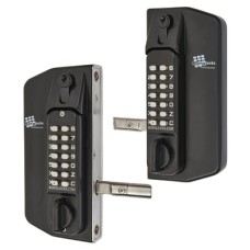 Borg BL3130DKO External Marine Grade ECP Push Button Gate B to B Code Lock - Key Override - Black