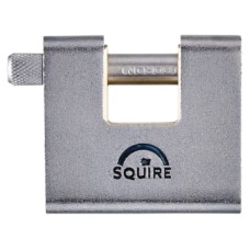 Squire Armoured Steel Shutter Lock - 60mm Body - 22 x 12mm Shackle - Keyed to Differ - Chrome