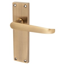 Exel Antique Brass Victorian Straight Latch Door Handle - 155 x 42mm