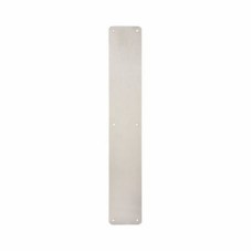 Exel Stainless Steel Plain Finger Plate - 450 x 75 x 1.5mm - Satin