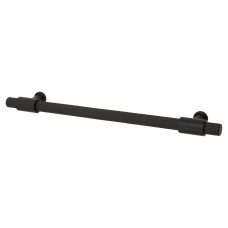 Hampstead Falmouth 12mm Knurled T-Bar Cabinet Pull Handle - 192mm Centres - Matt Black