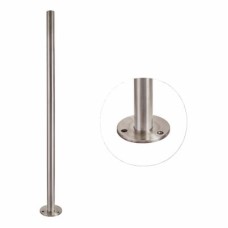 SWR Balustrade Base Plate & Floor Post - 1100mm Length - 316 Brushed Satin Stainless