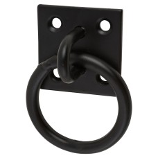 Ring on Plate - 8mm Diameter - Black