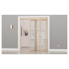 Brio Interfold 35F Bi-Folding Door Kit - 3500mm Track - 4 Door - Polished Stainless Steel