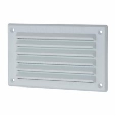 Louvre Vent with Flyscreen - 155 x 94mm - 2567mm² Free Air Flow - White Plastic