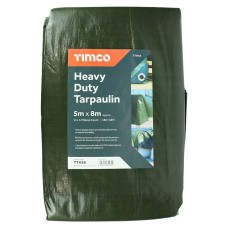 TIMCO Heavy Duty Tarpaulin - 8m x 5m - Green