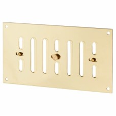 Hampstead Hit & Miss Vent - 165 x 89mm - Polished Brass