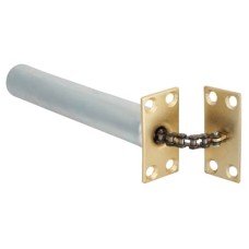 Concealed Chain Door Closer - Square Plate - Polished Brass