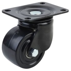 Coldene Low Level and High Load Castor - Swivel - 200kg Max Weight - 60mm Diameter - Black