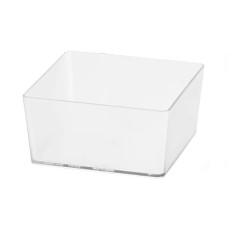 elfa Top Track System - Square Storage Craft Box - 98 x 98 x 48mm - Translucent