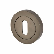 Exel Escutcheon - 50mm Diameter - Keyhole - Black Nickel